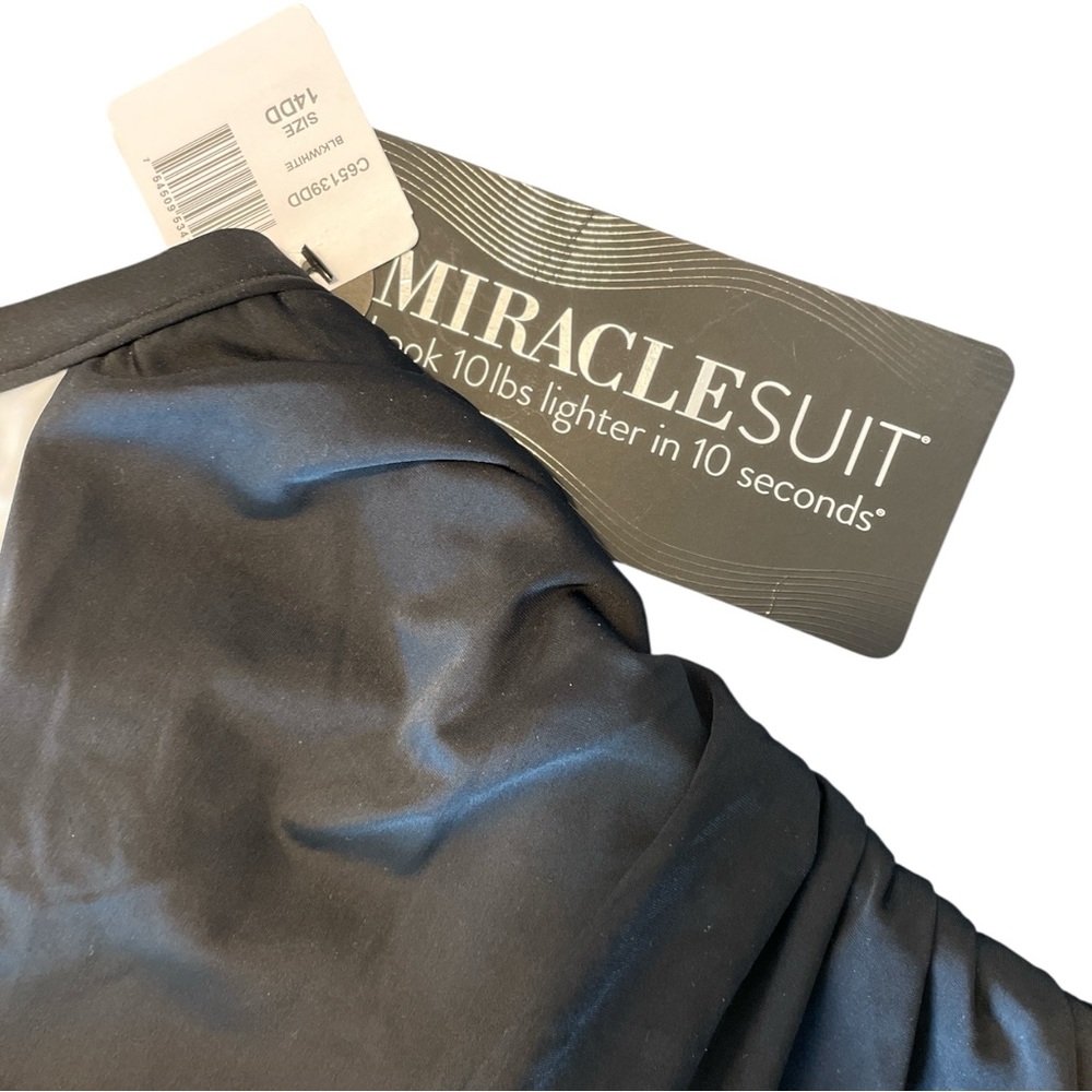 MIRACLESUIT DD-Cup Kara One Piece in Colorblock size 14DD black/white NWT cruise - Picture 13 of 14